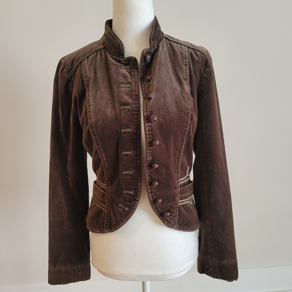H & M Military Army Green women's Blazer Size 4